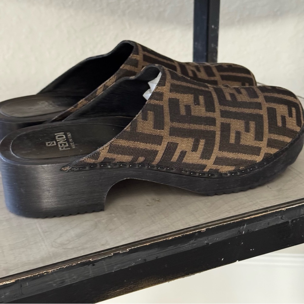 Fendi Authentic Zucca Vintage Clogs - Picture 5 of 11